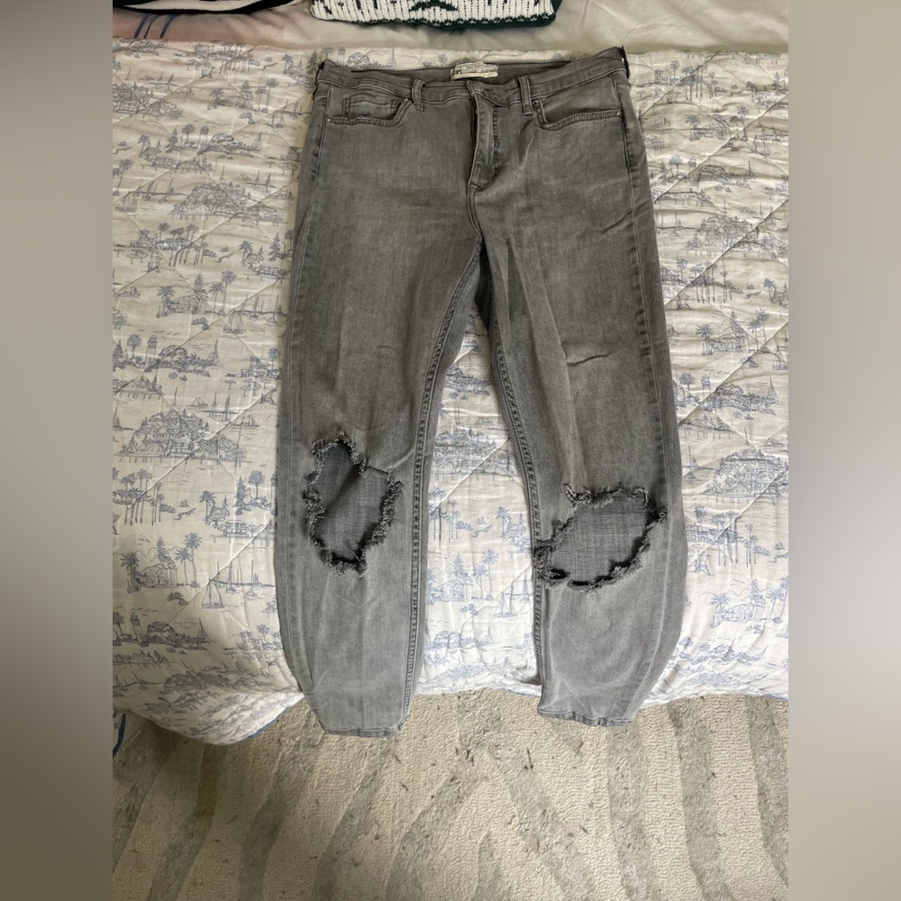 Free People Grey Denim Jeans